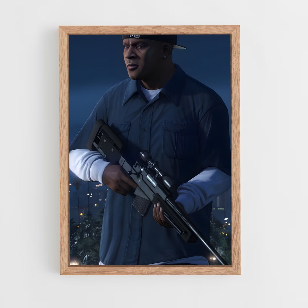 Poster Franklin le Vengeur – affiche GTA V (vue 4)